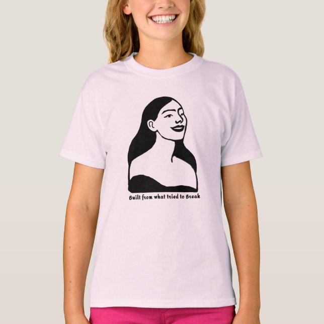 Afro Woman Silhouette T-Shirt (Framsida)
