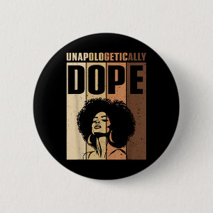 Afro Woman Unapologetiskt Black Strong Girls Vin Knapp