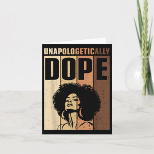 Afro Woman Unapologetiskt Black Strong Girls Vin Kort