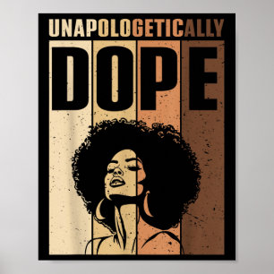Afro Woman Unapologetiskt Black Strong Girls Vin Poster