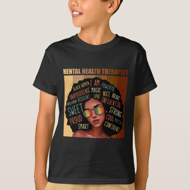 Afro Women Black History m. T Shirt (Framsida)