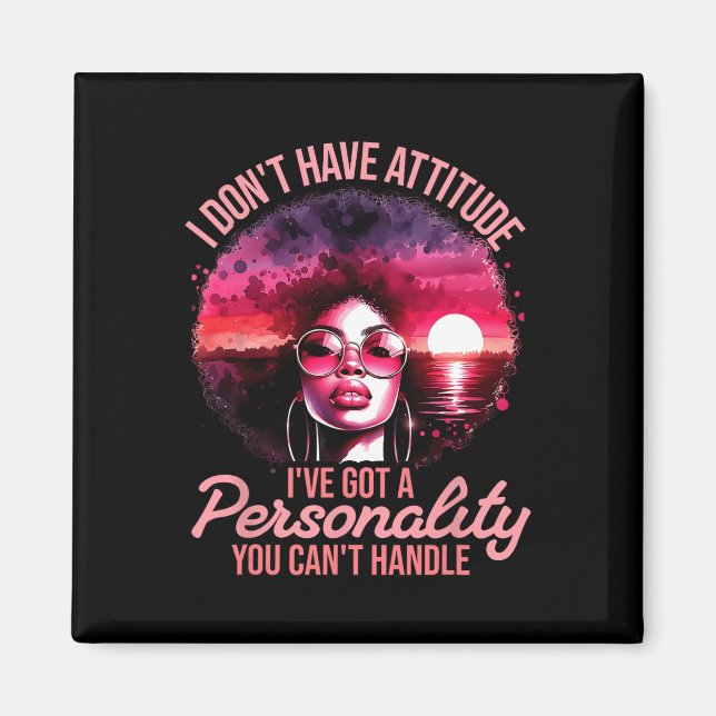 Afro Women Black Pride African American Girl Magnet (Framsidan)