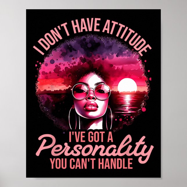 Afro Women Black Pride African American Girl Poster (Framsidan)