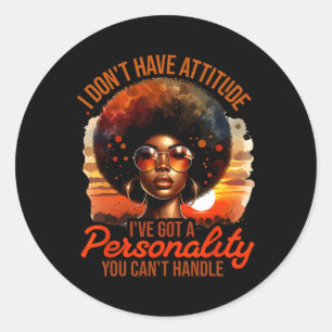 Afro Women Black Pride African American Girl Runt Klistermärke