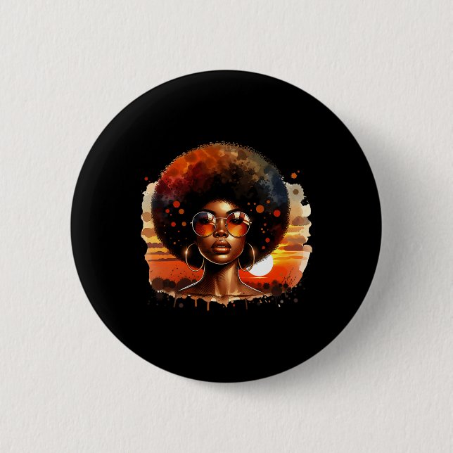 Afro Women Black Pride African American Melanin Knapp (Framsida)