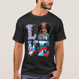 Afro Women Girl Melanin Black Queen Kärlek Lycklig T Shirt