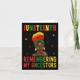Afro Women Melanin Girl Headwrap Junttelfte påminn Kort