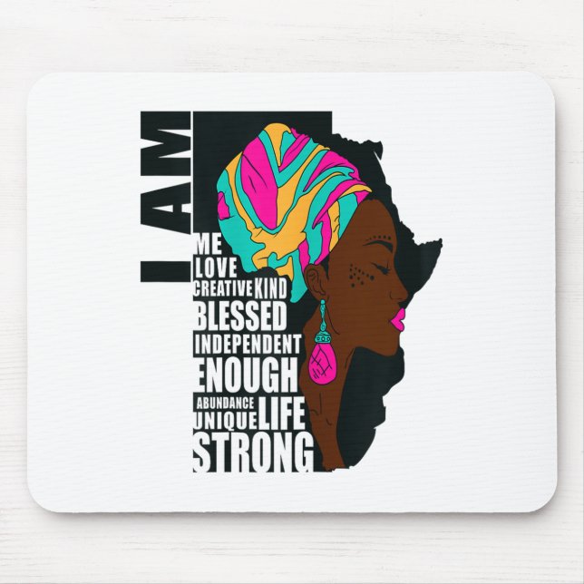Afro You Are Enough I Am Insrational Sayings Motiv Musmatta (Framsidan)