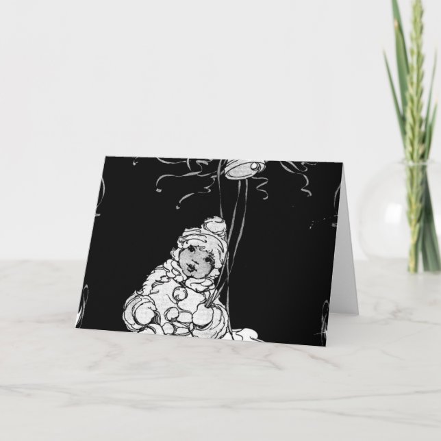 Afroamerikansk baby med bjällror och slingor kort (Framsida)