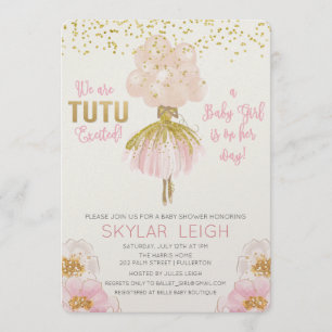 Afroamerikansk balett baby shower inbjudan