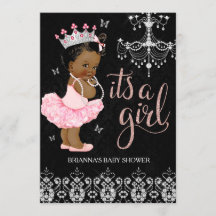 Afroamerikansk Diamond Princess flicka baby shower