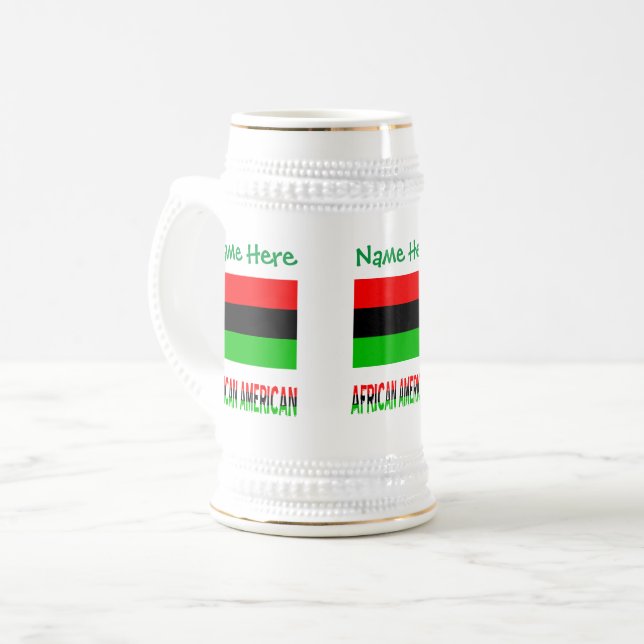 Afroamerikansk / Diaspora Flagga Grön Personlig Sejdel (Framsida vänster)