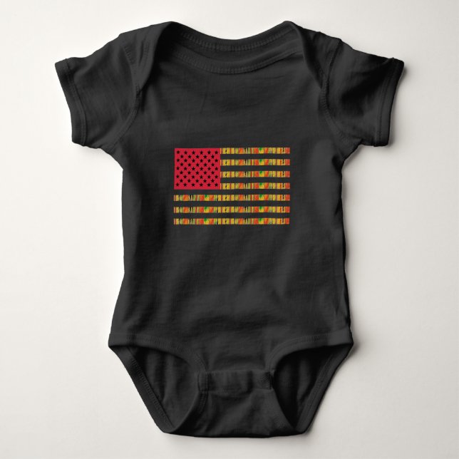 Afroamerikansk flagg T-shirt (Framsida)