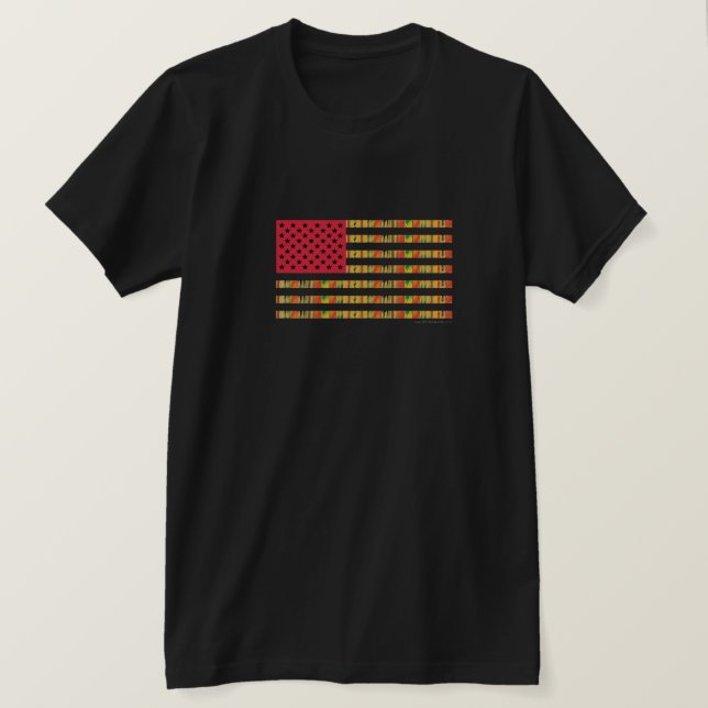 Afroamerikansk Flagg T-Shirt (Design framsida)