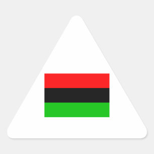 Afroamerikansk flagga triangelformat klistermärke