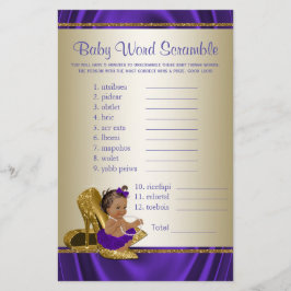 Afroamerikansk flicka baby shower-spel