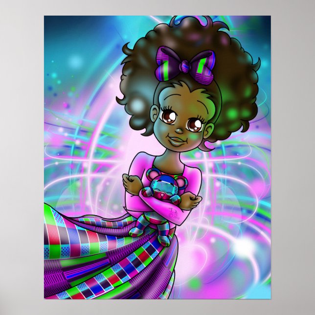 Afroamerikansk flicka poster (Framsidan)
