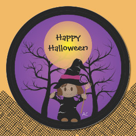 Afroamerikansk häxa God halloween-klistermärken Runt Klistermärke