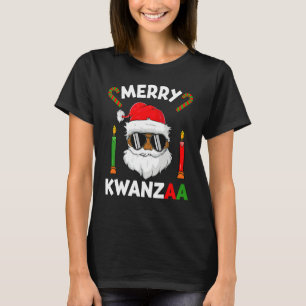 Afroamerikansk jul God Kwanzaa Tomte T Shirt