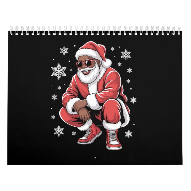 Afroamerikansk jul pyjamas jul afro tomte  kalender (Omslag)