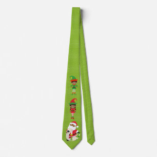 Afroamerikansk jul-tomte slips