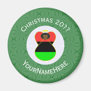 Afroamerikansk julängel magnet