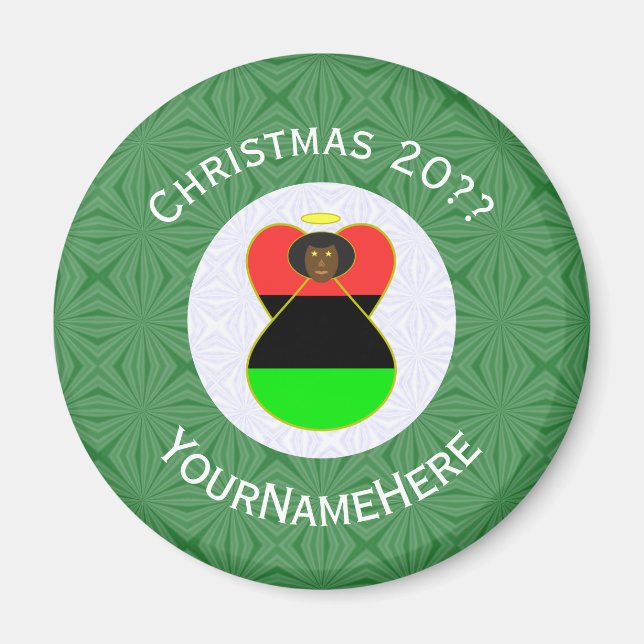 Afroamerikansk julängel magnet (Framsidan)