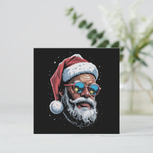 Afroamerikansk julpyjamas Xmas Afro Tomte  Julkort