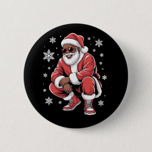 Afroamerikansk julpyjamas Xmas Afro Tomte Knapp