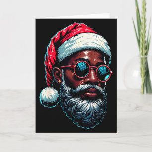 Afroamerikansk julpyjamas Xmas Afro Tomte Kort