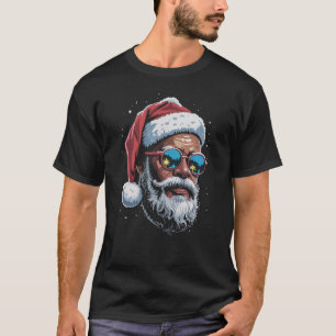 Afroamerikansk julpyjamas Xmas Afro Tomte T Shirt