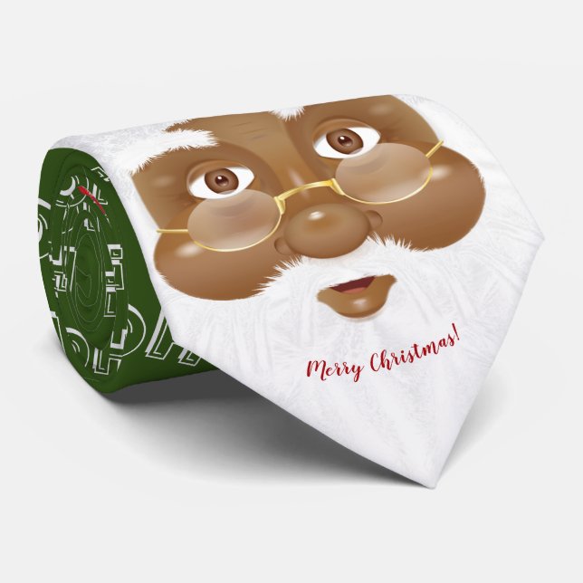 Afroamerikansk jultomte julhelg slips (Rullad)
