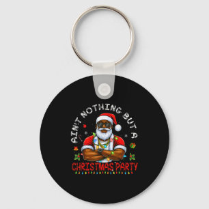 Afroamerikansk jultomte julpyjamas herrar nyckelring