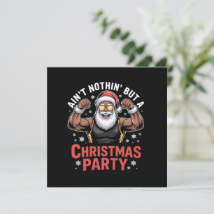 Afroamerikansk jultomte julpyjamas inbjudningar