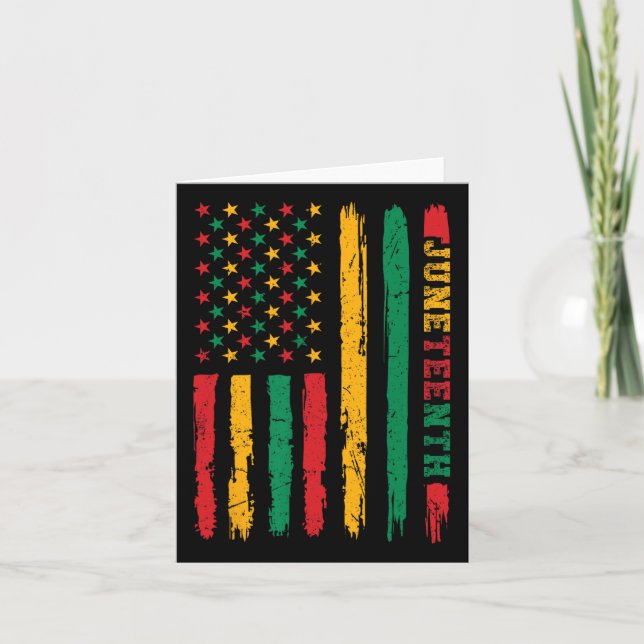 Afroamerikansk Juneteenth-flagga 1865 Frihetsdag  Kort (Framsida)