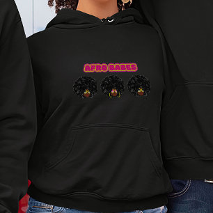 Afroamerikansk kvinna - Afro Babes, Svart T Shirt