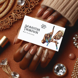 Afroamerikansk Los Angeles Manikyr Salon Visitkort