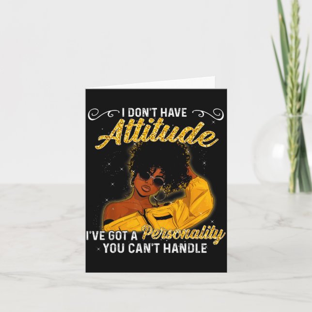 Afroamerikansk Melanin Drottning Svart Tjej Magi A Kort (Framsida)