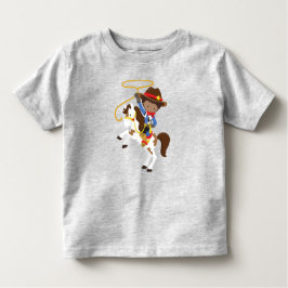 Afroamerikansk pojke, cowboy, sheriff, lasso t shirt
