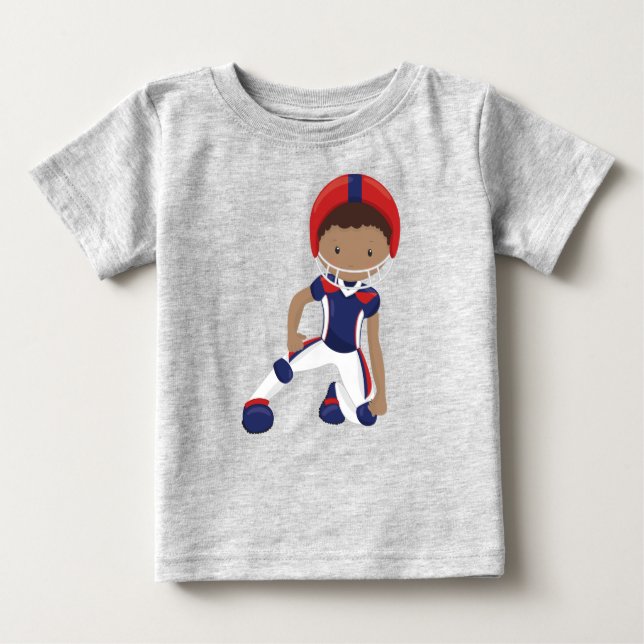 Afroamerikansk pojke, rugbyspelare, lagsport t shirt (Framsida)