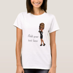 Afroamerikansk prinsessa diva anpassad t-shirt