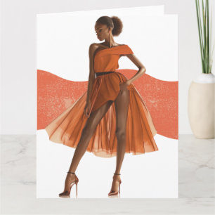 Afroamerikansk Svart Drottning Melanin Sista Butik Kort