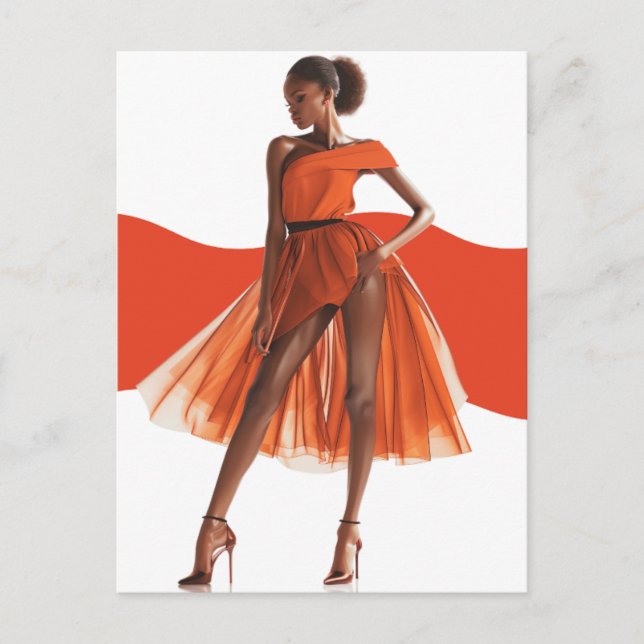 Afroamerikansk svart drottning Melanin Sista Butik Vykort (Framsida)