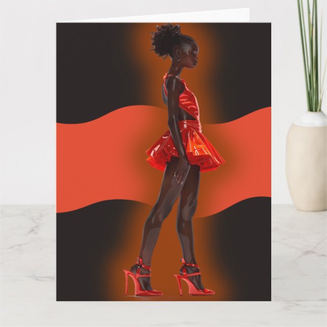 Afroamerikansk svart drottning melanin syster buti kort (Framsida)