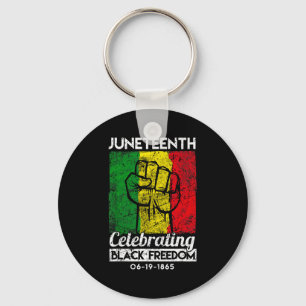 Afroamerikansk svart historiemånad juneteenth nyckelring