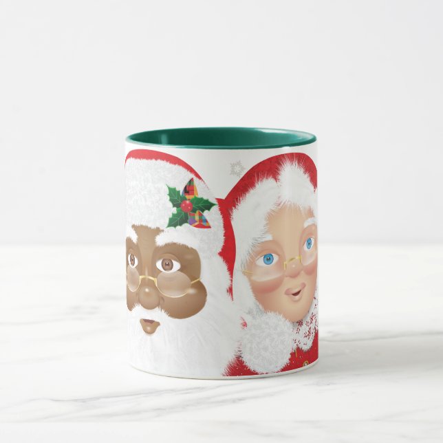 Afroamerikansk Tomte & fru Tomte julmugg Mugg (Center)