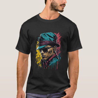 Afroamerikansk vintage-mafia 40-tals gangster t shirt
