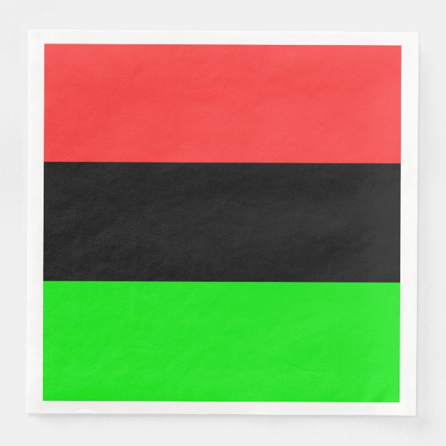 Afroamerikanska diasporans flagga pappersservett (Framsida)