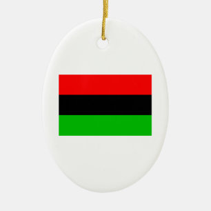 Afroamerikanska flaggan julgransprydnad keramik