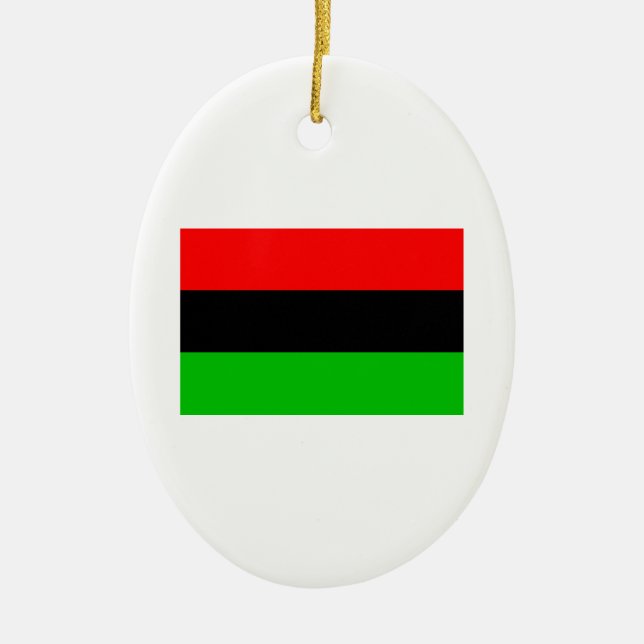 Afroamerikanska flaggan julgransprydnad keramik (Framsidan)